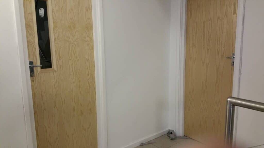 Full Installation of Internal Fire Doors in Falmouth 5 - Doors 3 & 4 complete with either Mortice Sash or Deadlocks fitte, only 3 more doors to do