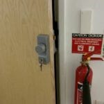 6 - Push to Exit Push Bar with External Access Device fitted.