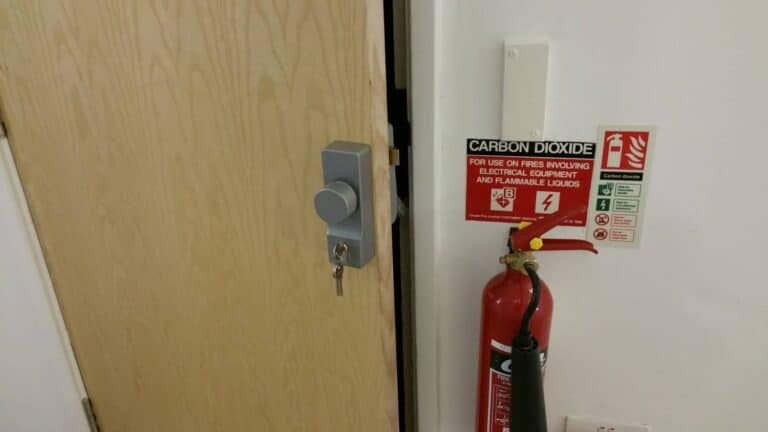 6 Push to Exit Push Bar with External Access Device fitted 6 - Push to Exit Push Bar with External Access Device fitted.