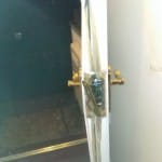 Damaged door and lock