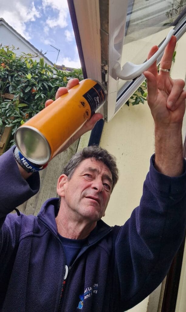 Home Maintenance Tips for Winter (part 1) Photo 8 - Window Espagnolette with spray grease