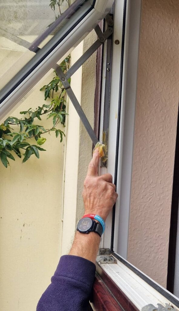 Home Maintenance Tips for Winter (part 1) Photo 9 - Window stays with grease