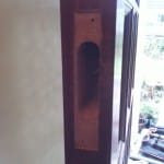 Preparing the door for the new BS lock