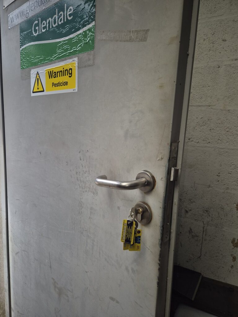 hayle break in repair 12 Emergency locksmith Hayle – finished break-in repair with new lockcase and cylinder fitted at a commercial unit in Hayle, Cornwall