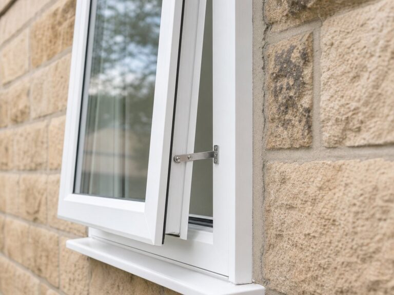 window restrictor gptimage2 1 window restrictors Cornwall — single casement held slightly open by a locking restrictor